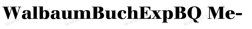 WalbaumBuchExpBQ Me字体转换